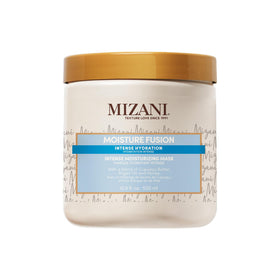 Mizani front packaging showing mask and brand for salon hydration