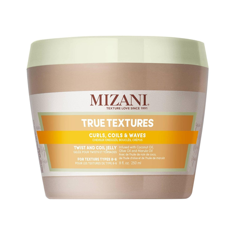 Mizani front packaging showing product label and benefit for styling
