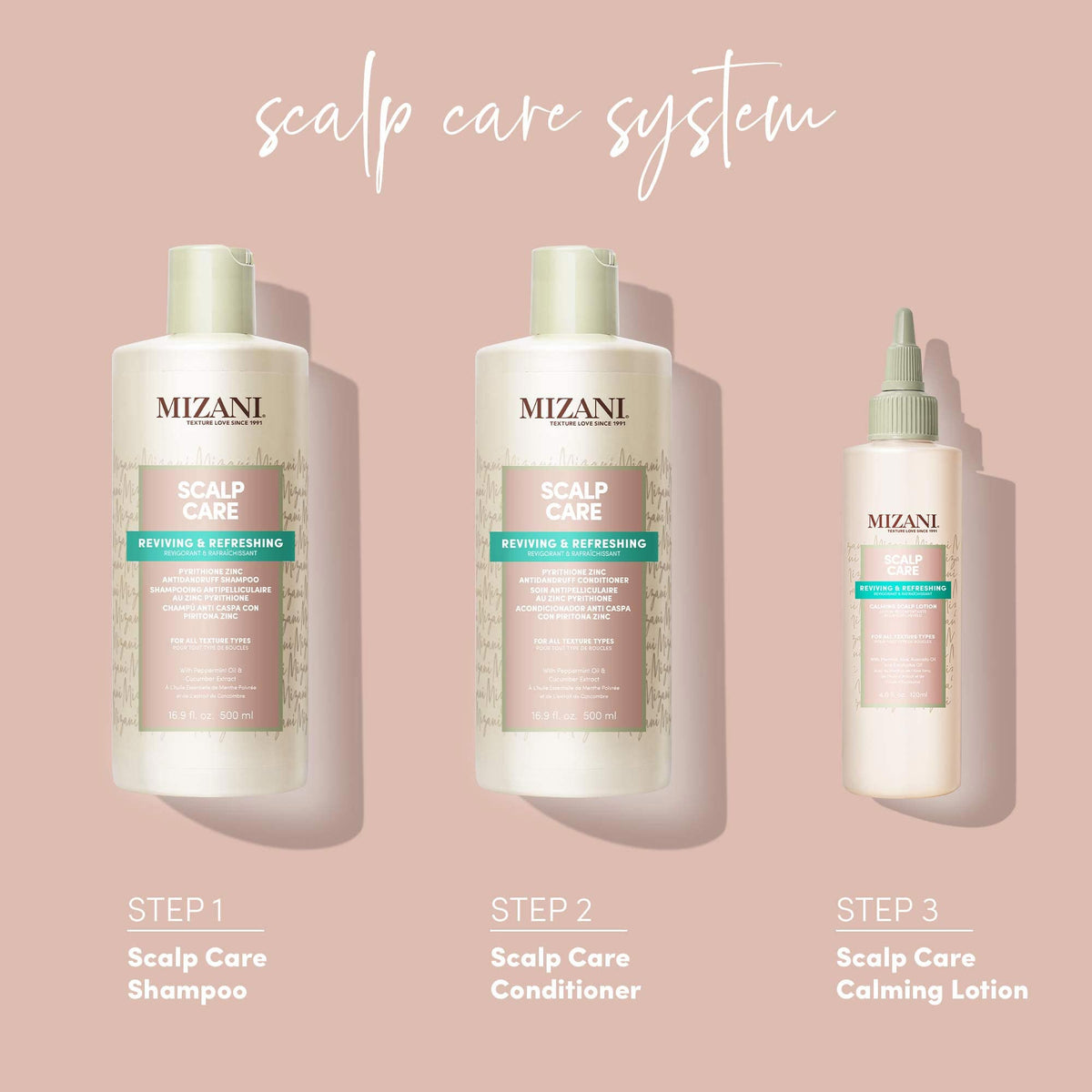 Mizani menthol and peppermint ingredient close-up for cooling comfort