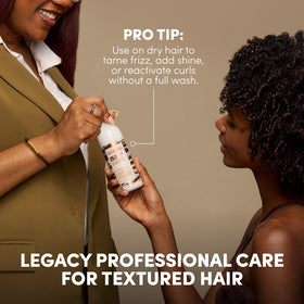 Mizani label close-up highlighting the 25 benefits and directions