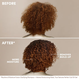 Mizani charcoal-rich lather close-up illustrating cleansing power