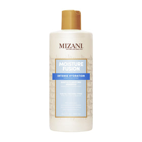 Mizani front bottle shot showing product and benefits