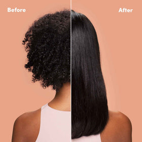 Salon styling scene with Mizani in use illustrating professional results