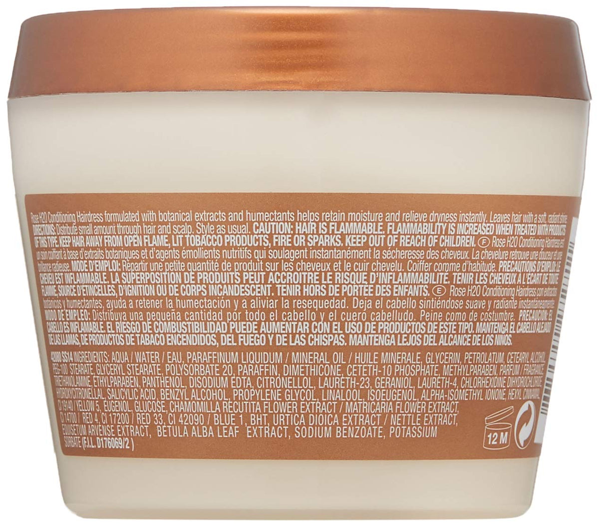 Mizani close-up of creamy Rose H2O texture highlighting smoothness benefit