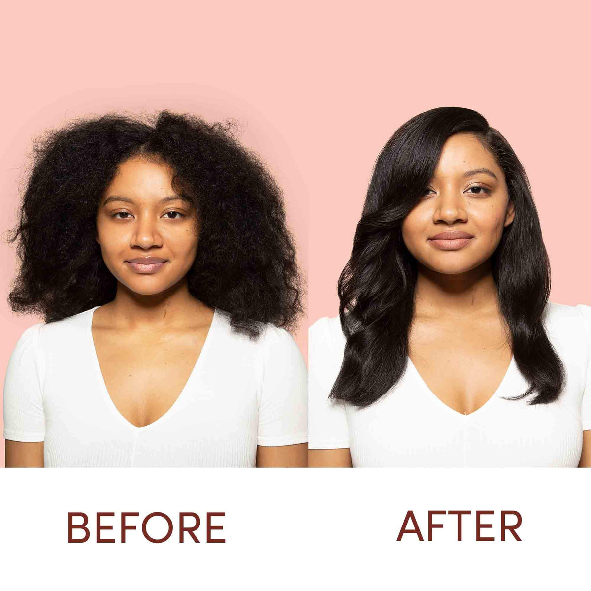 Mizani serum being dispensed into hand to show recommended amount