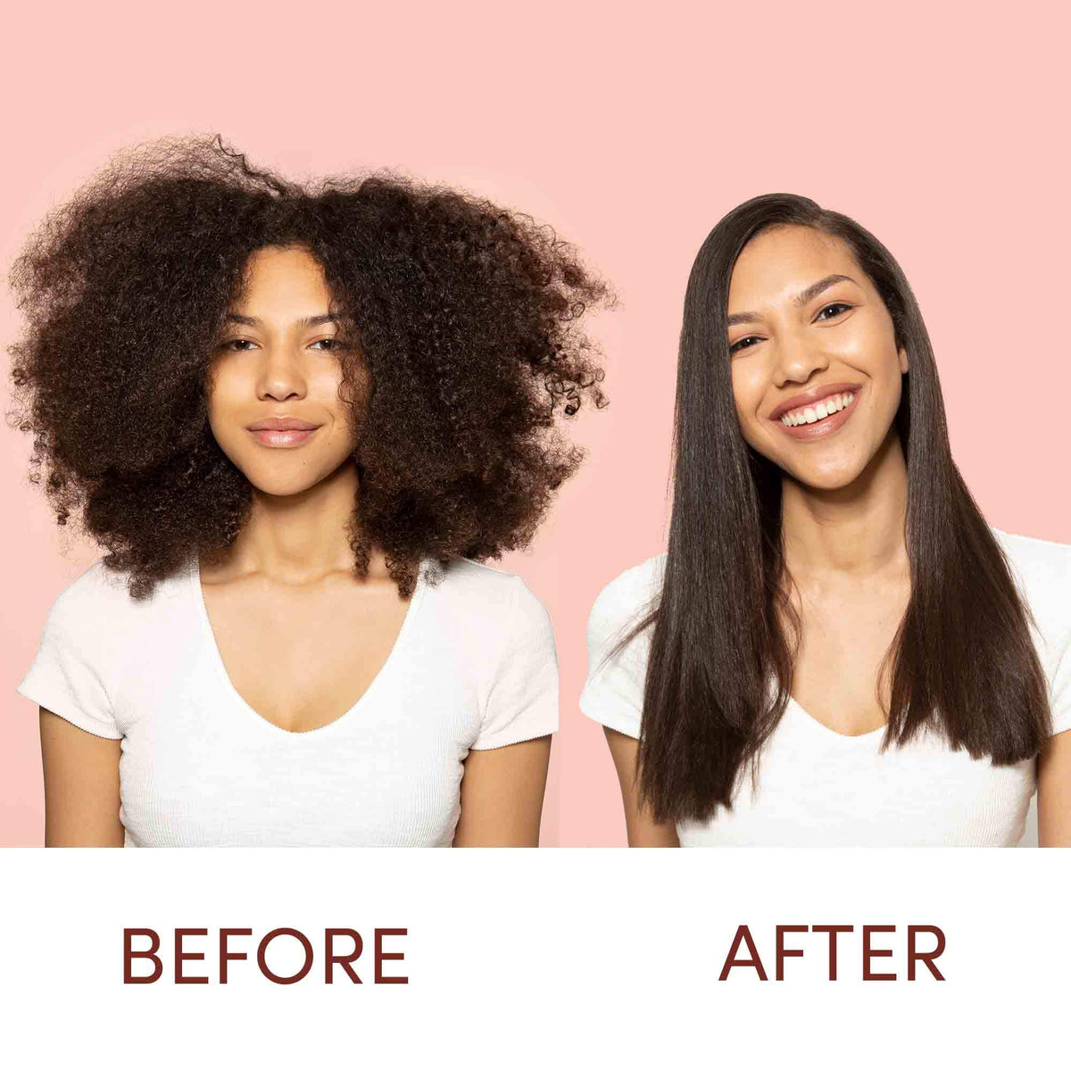 Mizani product applied on towel-damp curls improving manageability