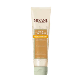 Mizani front packaging showing product and defined curls benefit