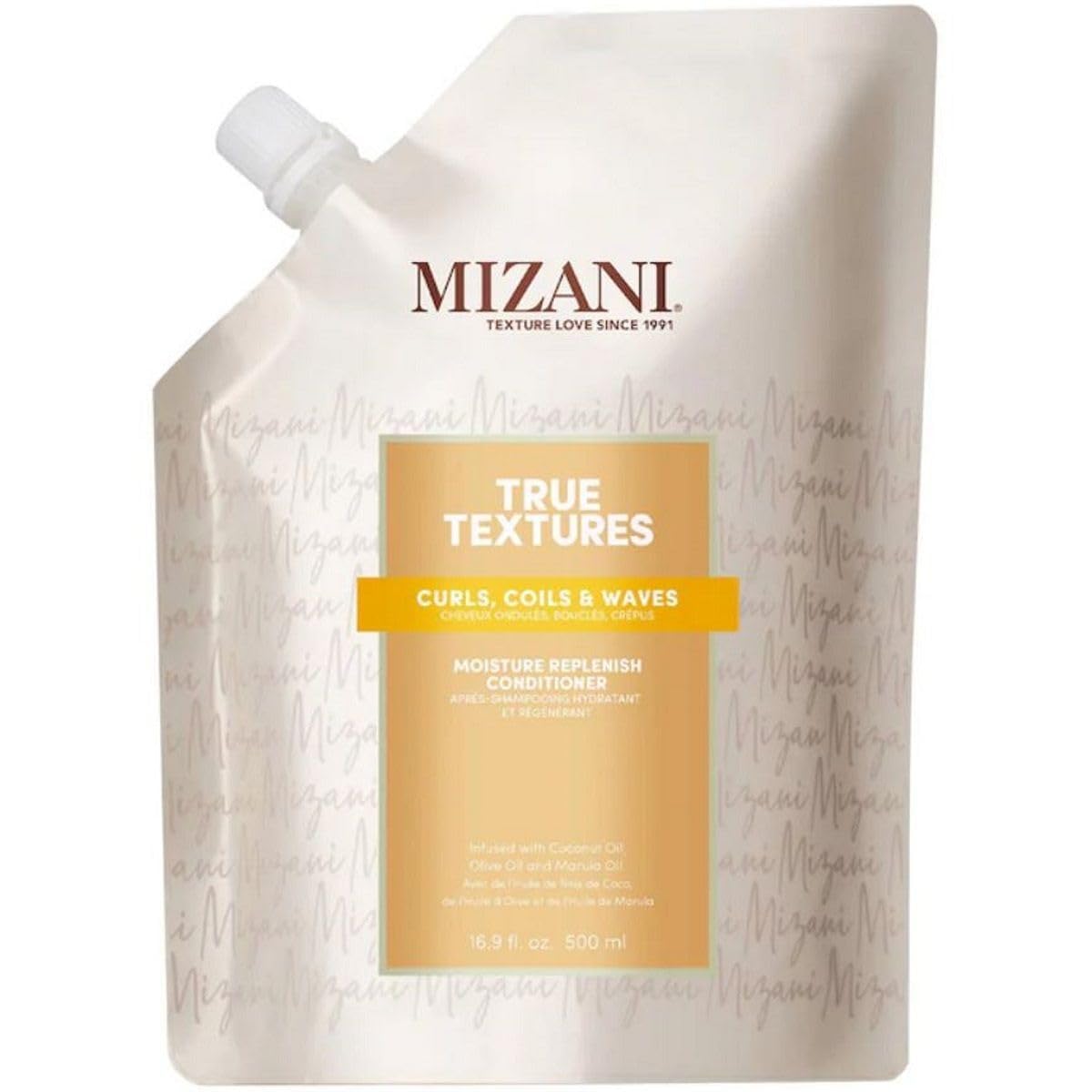 Mizani True Textures front packaging shows product clarity and salon-grade benefit