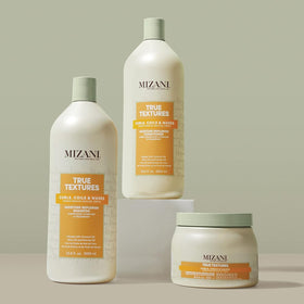 Mizani bottle next to ruler to illustrate product size and scale