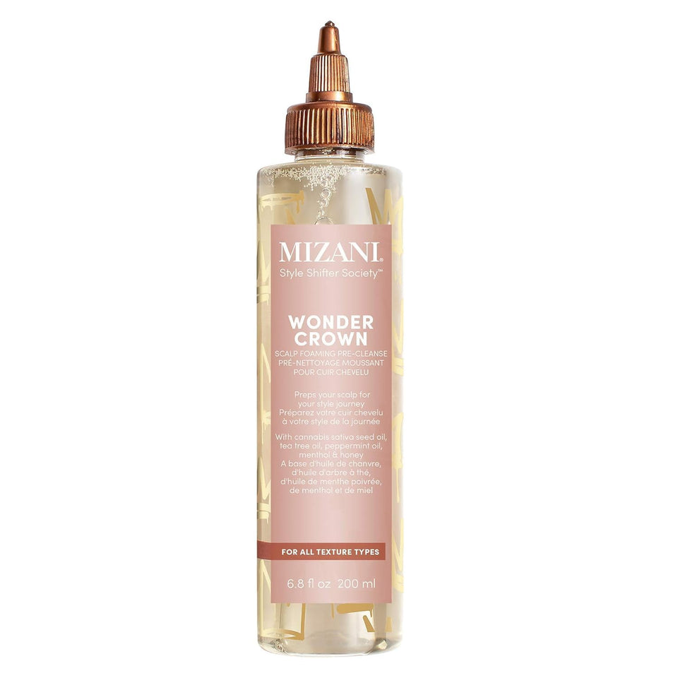 Mizani bottle front packaging showing product name and benefit