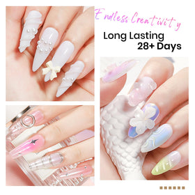 MIZHSE 36 nail forms laid out to show variety and convenience for sculpted tips