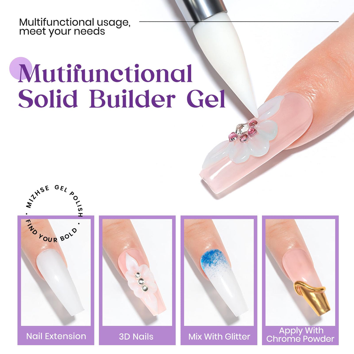 MIZHSE silicone mold with double-ended pen demonstrating tools included for 3D designs