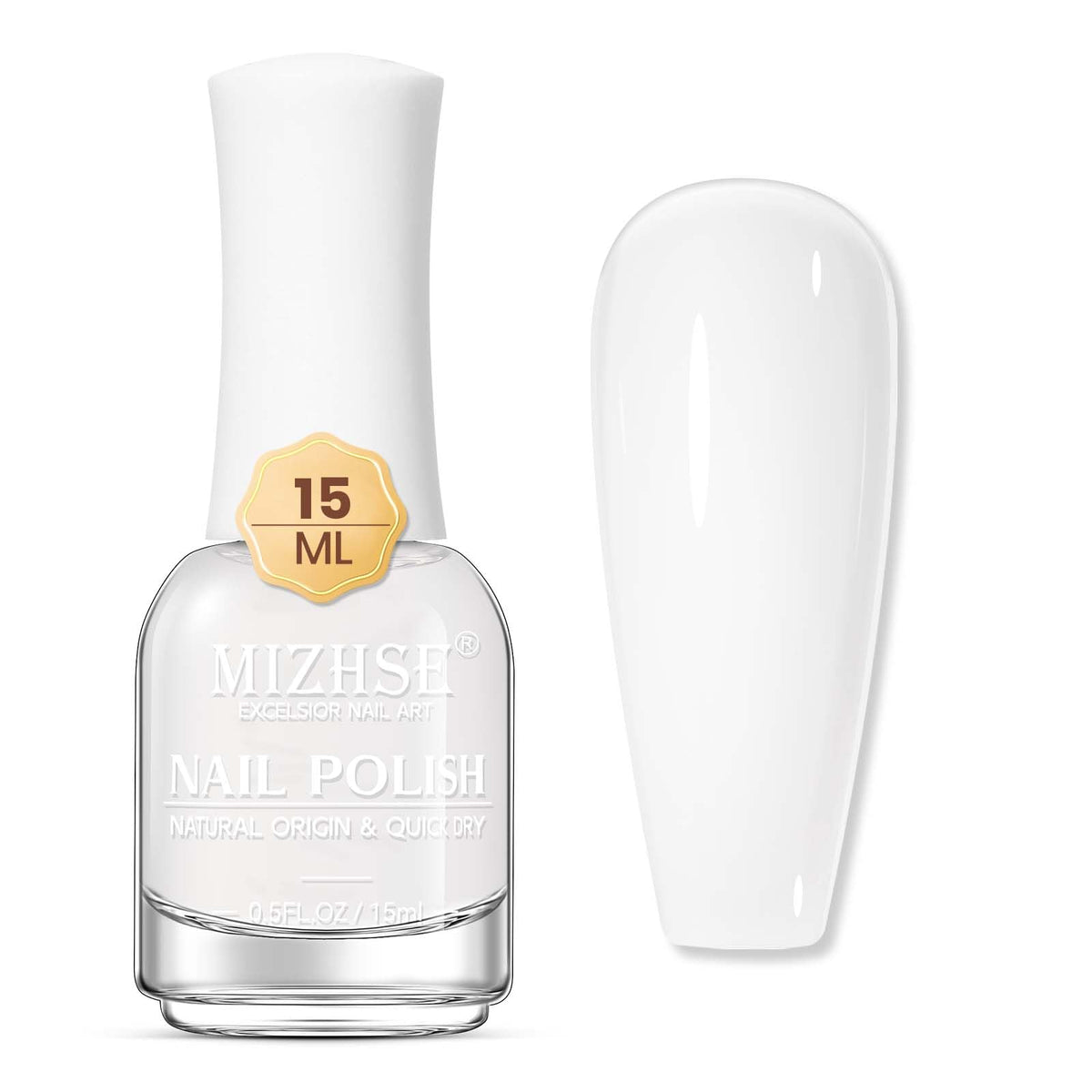 MIZHSE before and after nails showing color transformation and finish benefit
