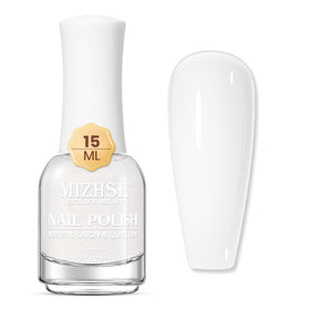 MIZHSE before and after nails showing color transformation and finish benefit
