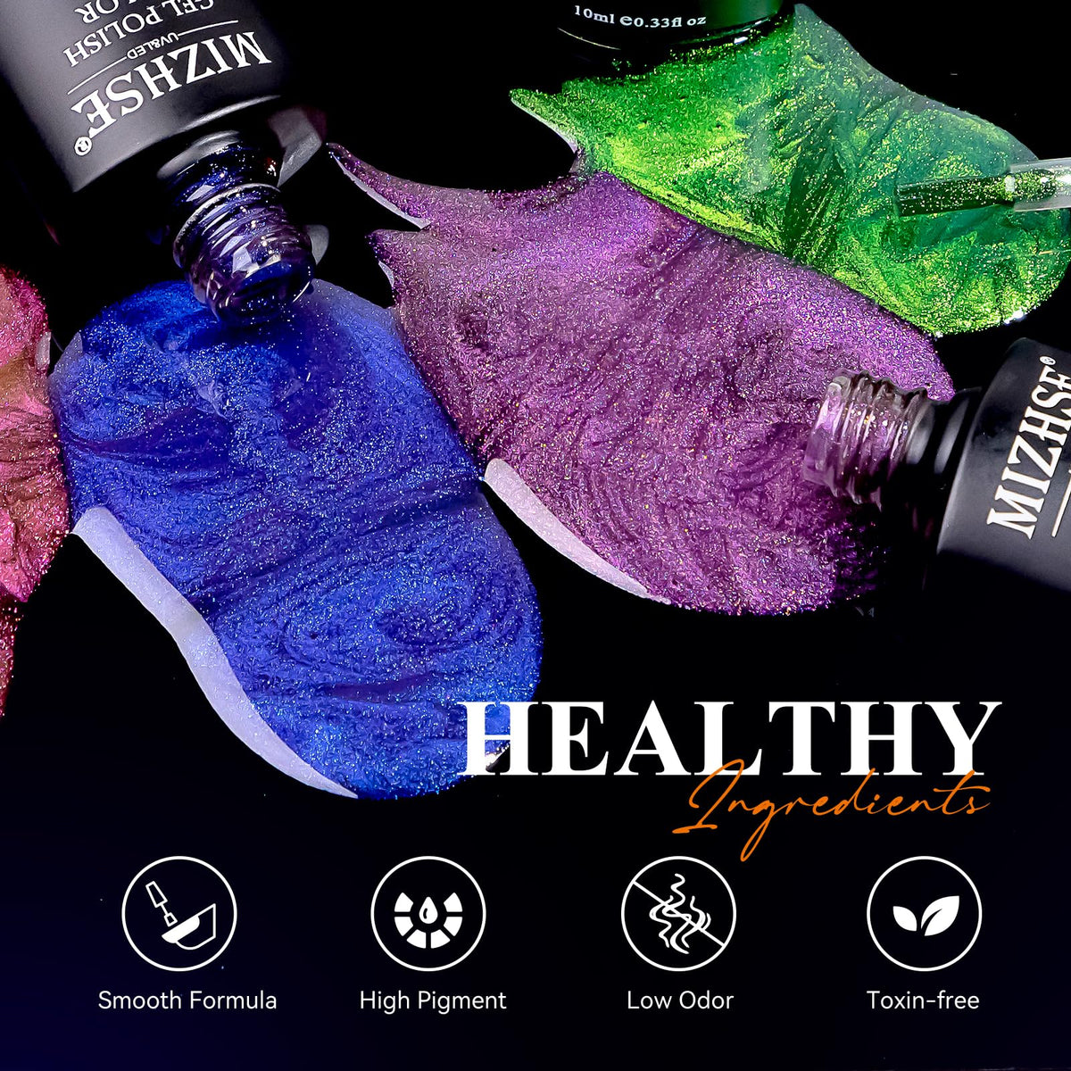 MIZHSE black base bottle label for deeper magnetic contrast and better results