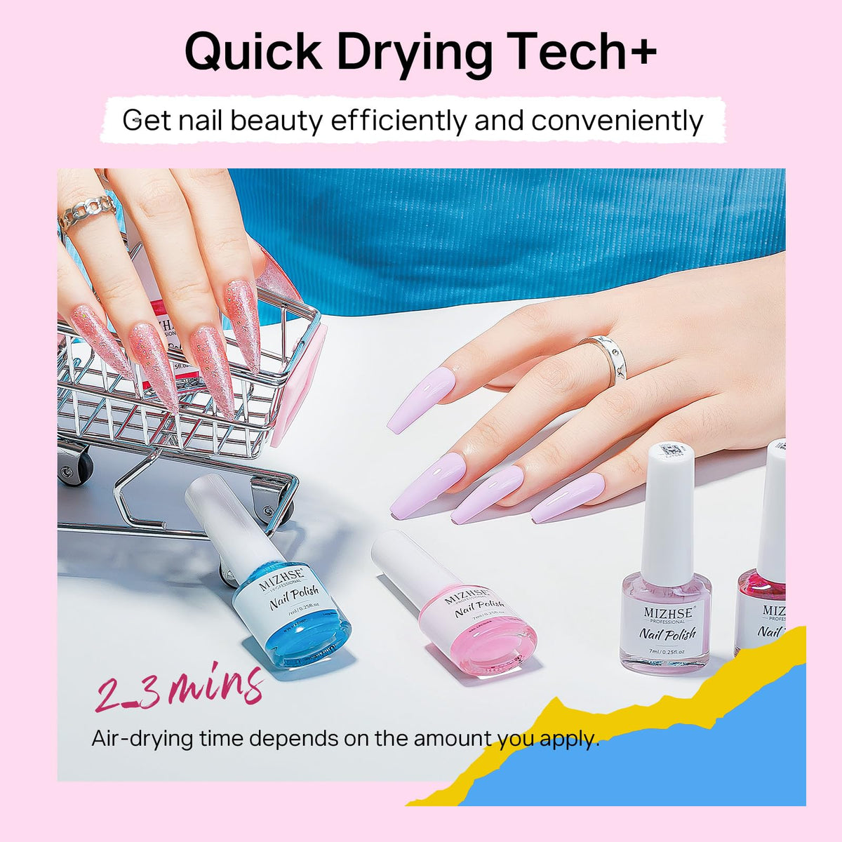 MIZHSE bottle scale next to hand showing compact travel friendly size