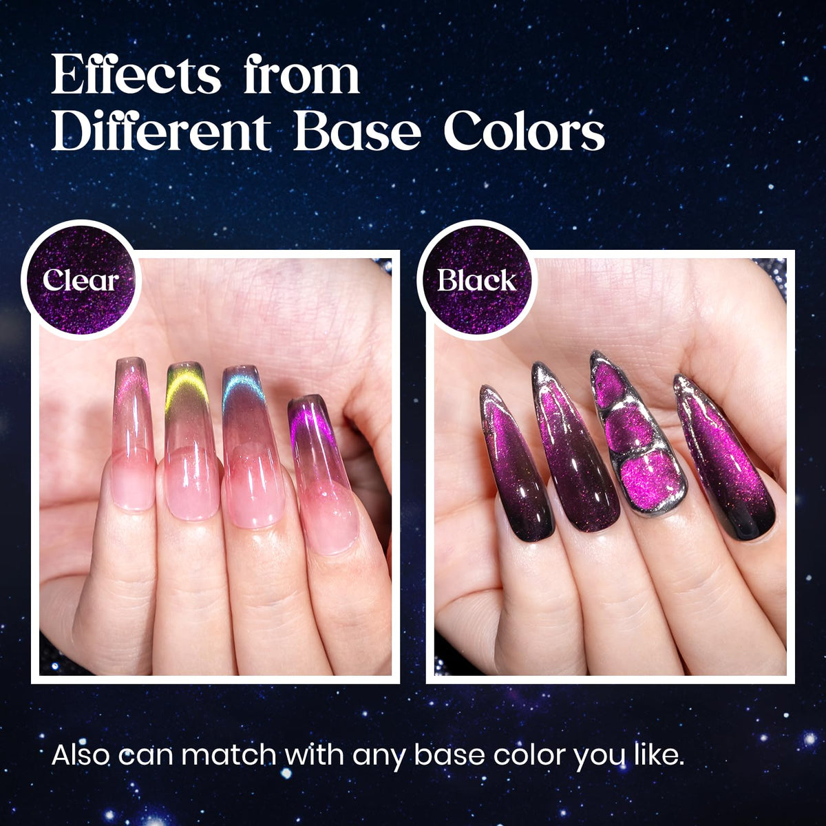 MIZHSE close-up of cat eye stripe showing sharp metallic band and glossy finish
