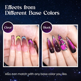 MIZHSE close-up of cat eye stripe showing sharp metallic band and glossy finish
