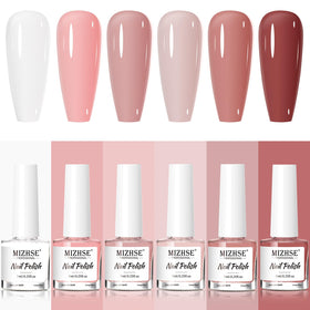 MIZHSE front packaging showing six nude shades for versatile looks
