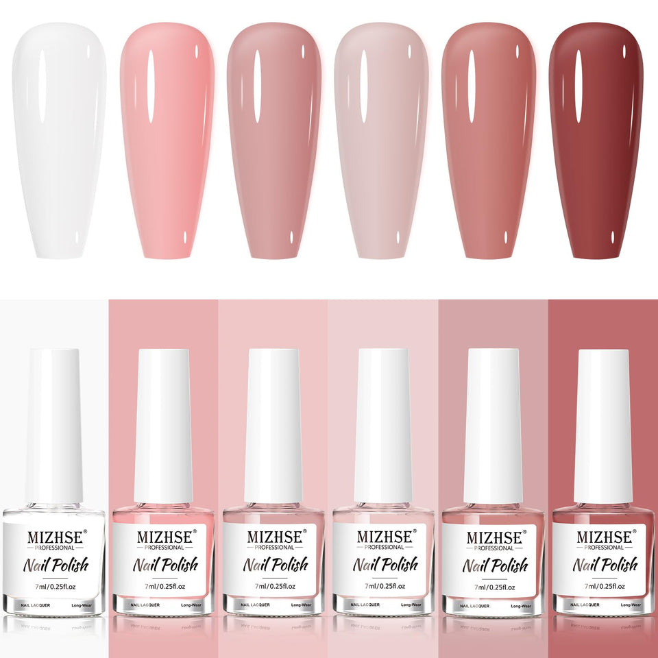MIZHSE front packaging showing six nude shades for versatile looks