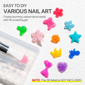 MIZHSE artist using gel to sculpt a 3D flower, demonstrates easy shaping