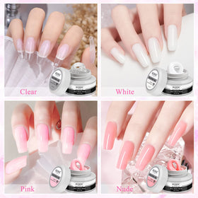MIZHSE nail artist in salon using the gel to create sculpted 3D nail art