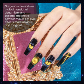 MIZHSE magnet stick held over nail to form a precise cat eye for striking accents