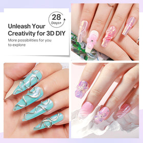 MIZHSE 60g gel with nail forms showing scale and large capacity