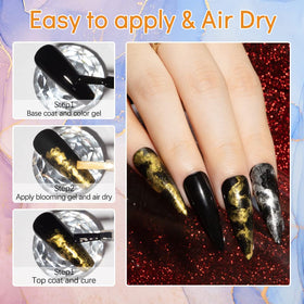 MIZHSE nail in use demonstrating blooming effect for salon-quality finish