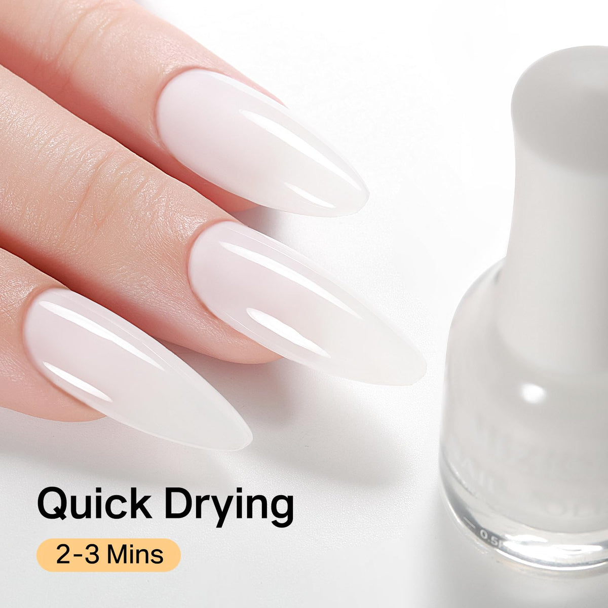 MIZHSE applied on model hand showing glossy finish and wearable look benefit