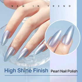 MIZHSE polish applied on fingernails demonstrating salon-like finish and durability