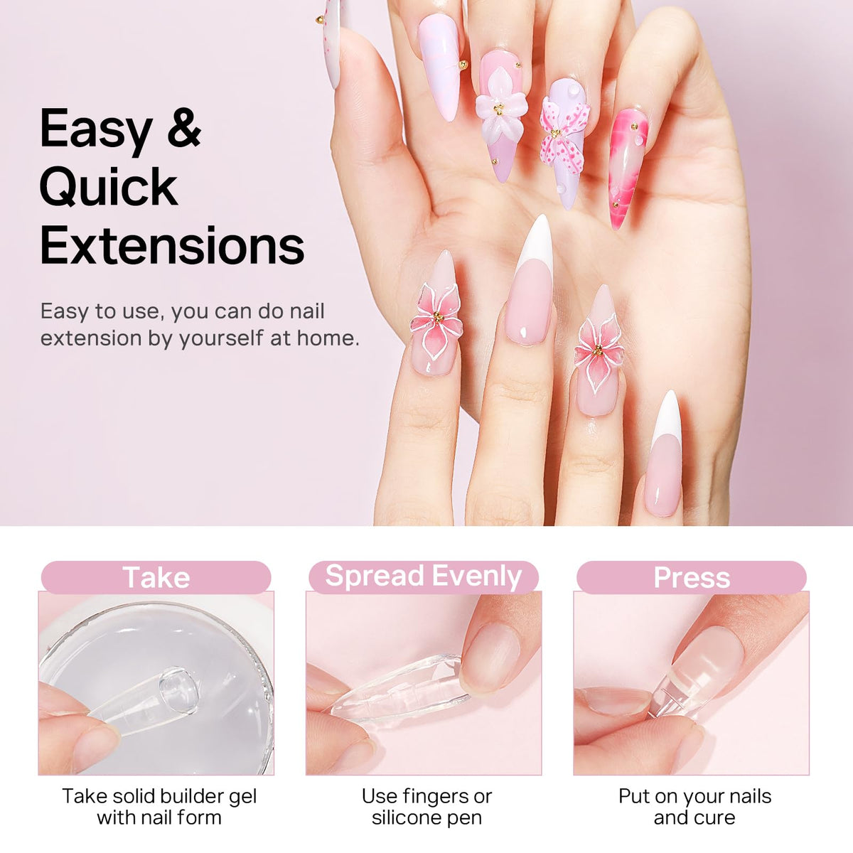 MIZHSE hand sculpting a gel petal, fast shaping and placement