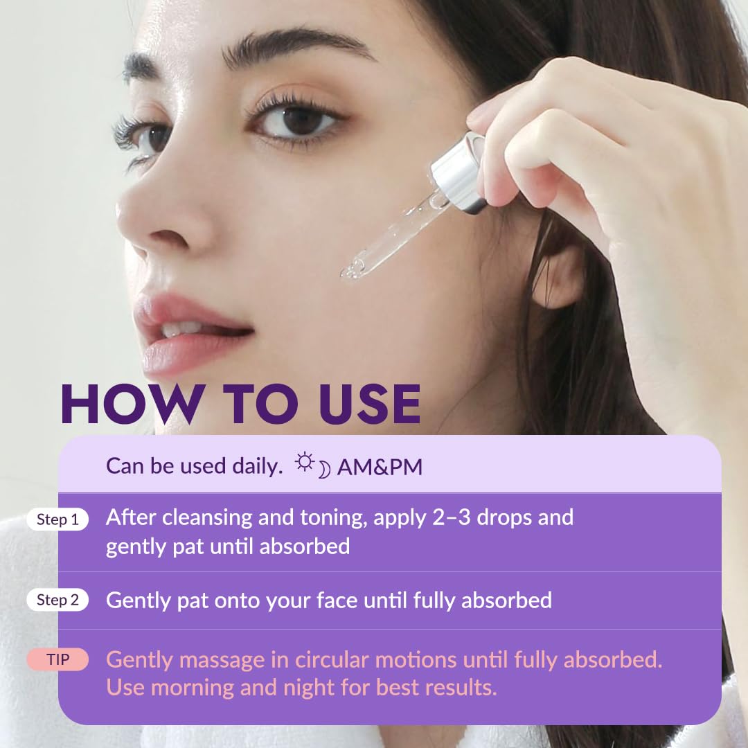 MIZON application before and after skin appearance showing improved texture