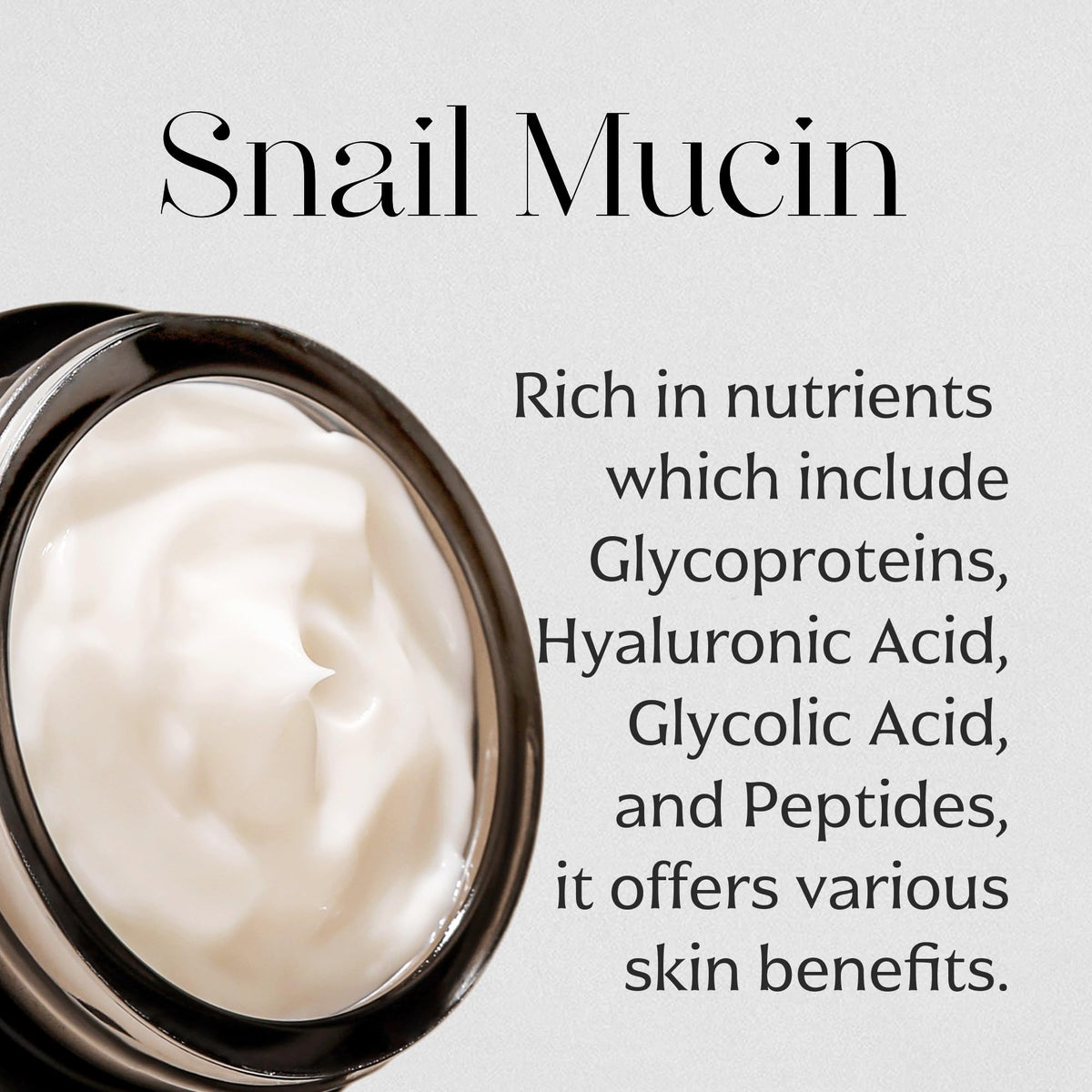 MIZON cream spread on hand demonstrating fast absorption and smoothness