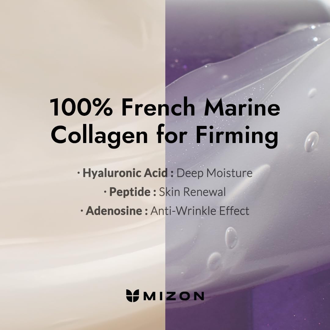 MIZON cream dabbed on hand demonstrating lightweight spreadability and moisturizing effect
