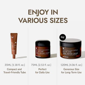 MIZON jar styled on vanity showing daily routine placement benefit