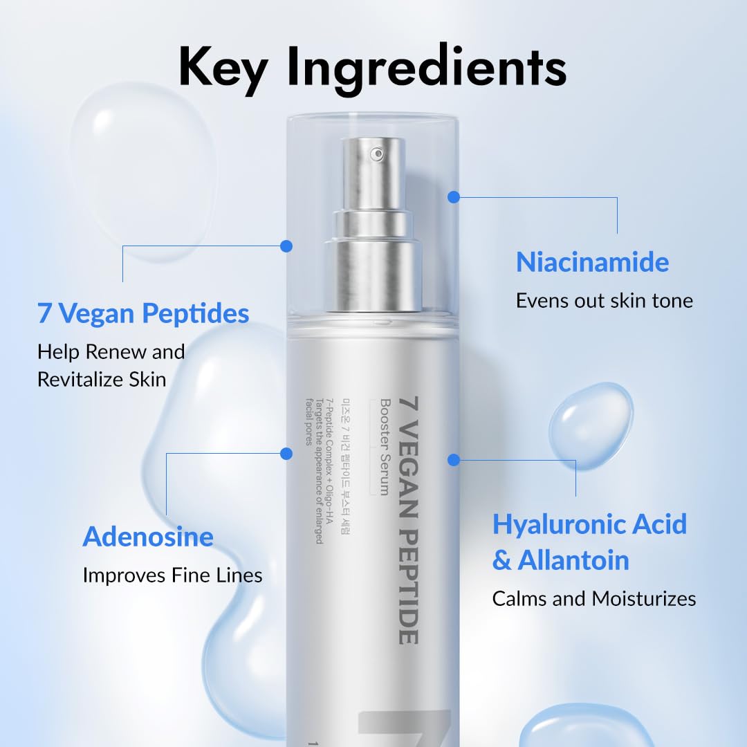 MIZON serum texture close-up drop, lightweight hydration visibly sheer and absorbent