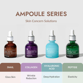 MIZON side-by-side skin comparison hinting at improved radiance and smoother texture