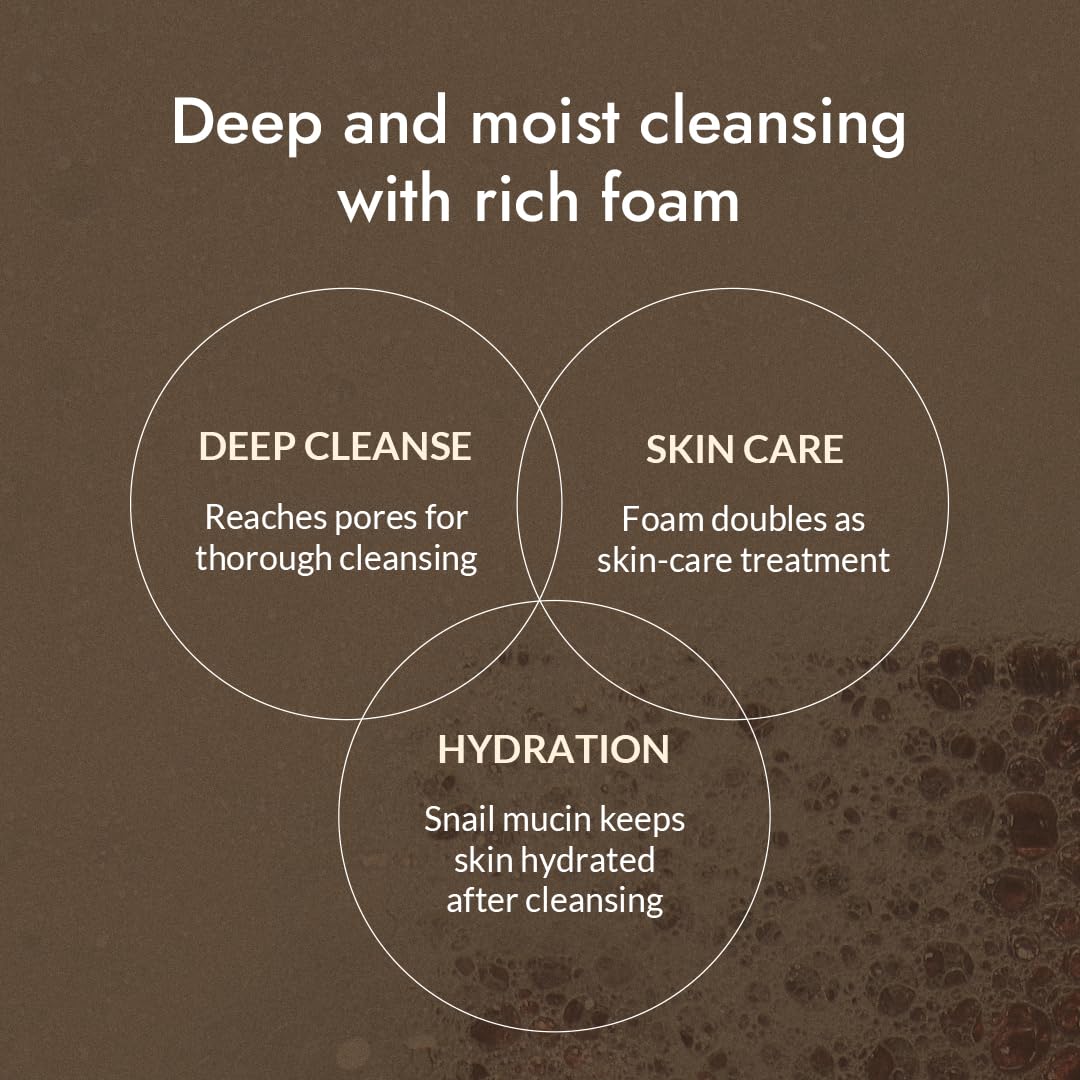 MIZON cleanser dispensed in hand illustrating easy use