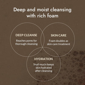 MIZON cleanser dispensed in hand illustrating easy use