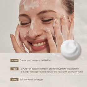 MIZON foam cleansing pores demo showing clearer skin effect