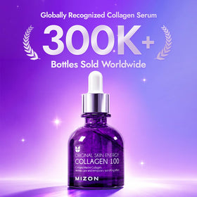 MIZON texture closeup of clear serum for quick absorption and lightweight feel