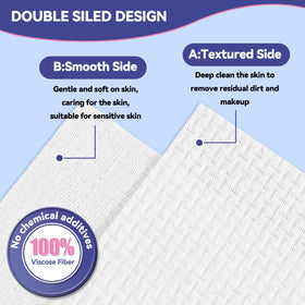 MKISS close-up of dual-texture viscose fabric for deep cleansing and softness