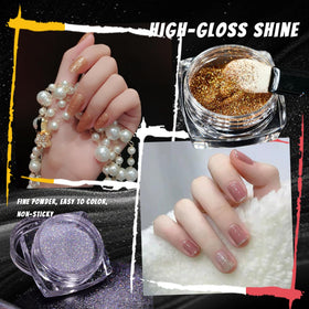 MKNZOME dual-sided sponge applicators displayed to apply and detail holographic powders