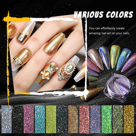MKNZOME swatch collection of rainbow chrome shades offering versatile neon color options