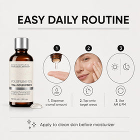MKSUVGQ styled bathroom shelf with serum to show everyday routine benefit