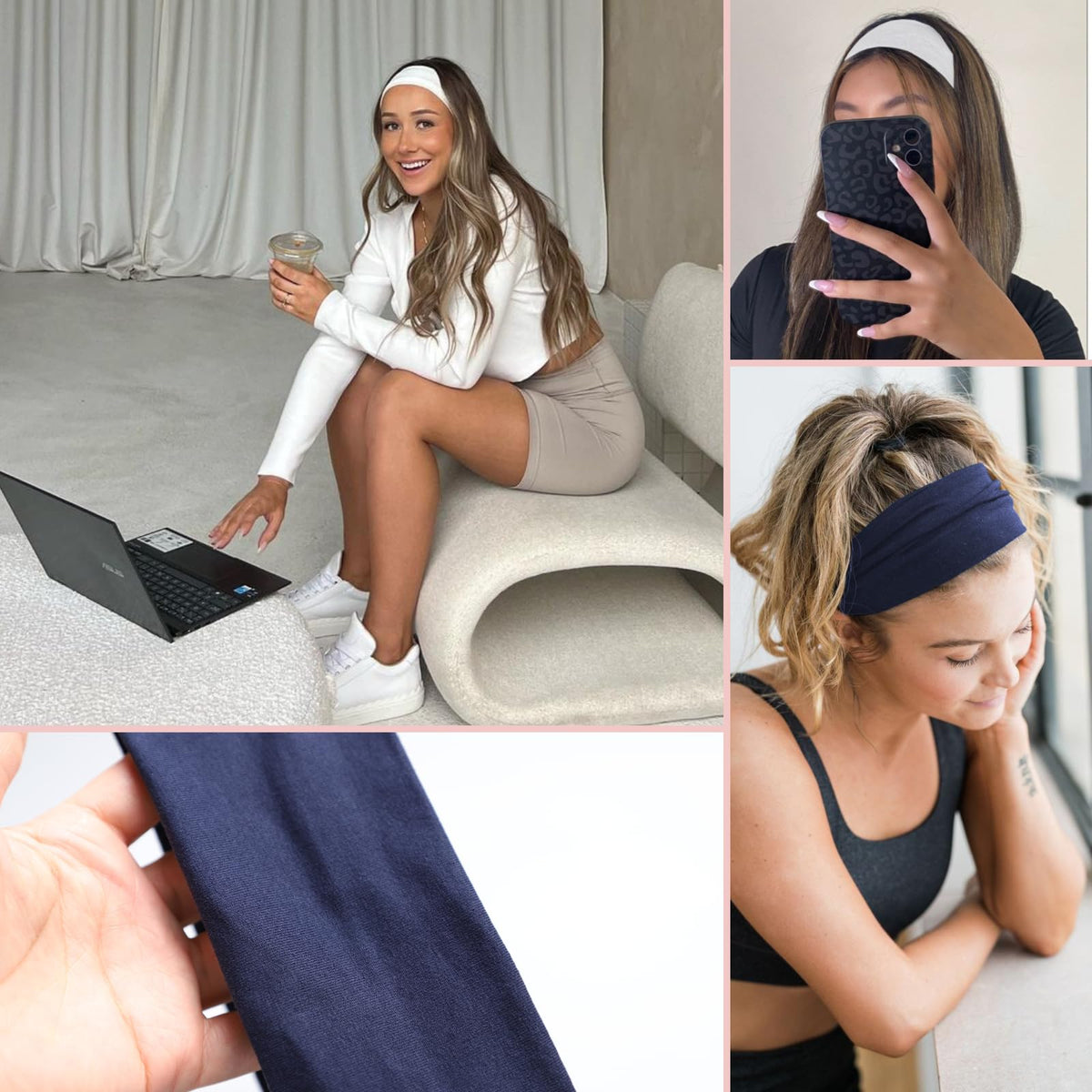 MLMOMVME folded headband narrow style for fashion and everyday versatility