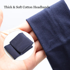 MLMOMVME headband worn wide on forehead for sweat control during workouts