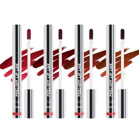 MLSMILE front packaging showing four peel off lip stain tubes and product benefits