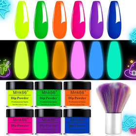 Mnk66 front packaging showing six glow powders and kit convenience